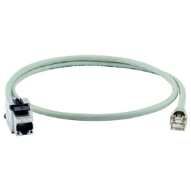 Telegärtner 100008859 RJ45 sieťové káble, prepojovacie káble CAT 6A S/FTP 7.5 m sivá samozhášavý, s priechodkou chrániacou proti zlomeniu 1 ks; 100008859