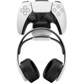 FIXED Závesný nabíjací dok pre ovládač DualSense PlayStation 5 s hákom pre slúchadlá čierno-biely (FIXPS5-HCD-BW)