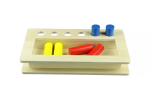 Moyo Montessori Moyo Montessori Box na vkladanie valčekov do otvorov