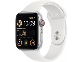 Apple Watch SE 2022 GPS + Cellular 44mm Silver Alu Sport Biely (MNQ23EL/A)