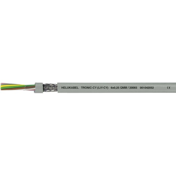 HELU 20038-500 dátový kábel LiYCY 16 x 0.25 mm² sivá 500 m; 20038-500