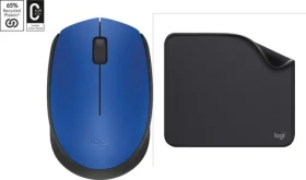 Logitech Wireless M171 modrá + Studio Series Graphite / Súprava myš a podložka / bezdrôtová optická