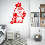 Veselá Stena Samolepka Baseballový dres Farba: fialová, Veľkosť: 100 x 72 cm