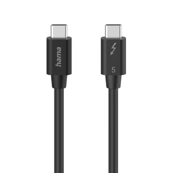 HAMA Thunderbolt 5 kábel čierna / USB-C / 1 m / 80 Gb / s / 240 W (200796)