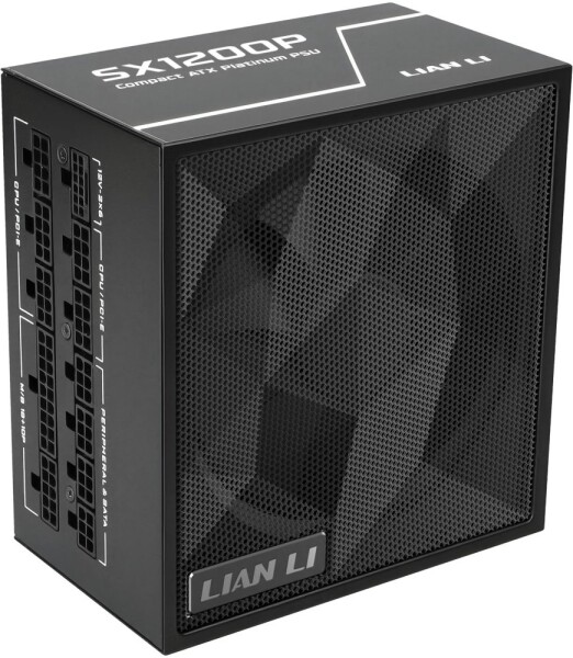 Lian Li SX Series 80 PLUS Prokovinum Zasilacz, w pełni modularny, PCIe 5.1, ATX 3.1 - 1.000 Watt, Čierny