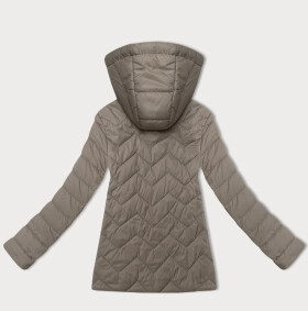 Ľahká dámska béžová prešívaná bunda s kapucňou J Style (16M9232-62) odstíny béžové S (36)