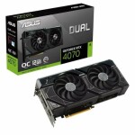 ASUS Dual GeForce RTX 4070 OC Edition / 2550 MHz / 12GB GDDR6X / 192bit / 1x HDMI + 3x DP / 200W (8) (90YV0IZ2-M0NA00)