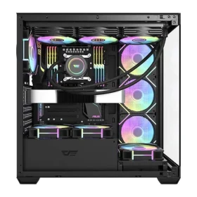 DarkFlash DS900 Black čierna / ATX / 7x 120 mm / 2x USB-A 1x USB-C / priehľadná bočnica / bez zdroja (DS900 Black + fans)
