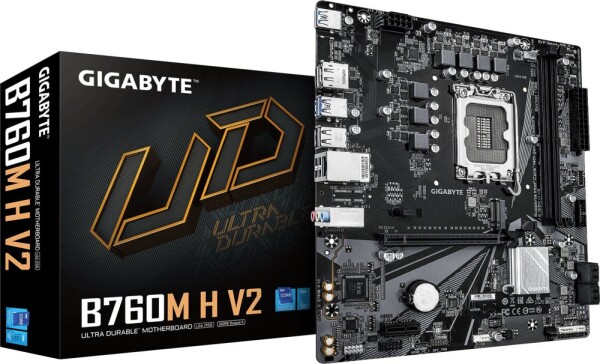 Gigabyte Mainboard Intel B760 Express LGA1700 Micro-ATX Memory DDR5 Memory slots 2 B760MHV21.0 B760M H V2 1.0 (4719331878054)