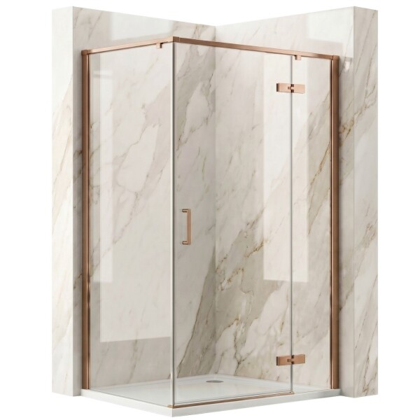 REA - Sprchovací kút Bruno 120x90 Brush Copper REA-K3605