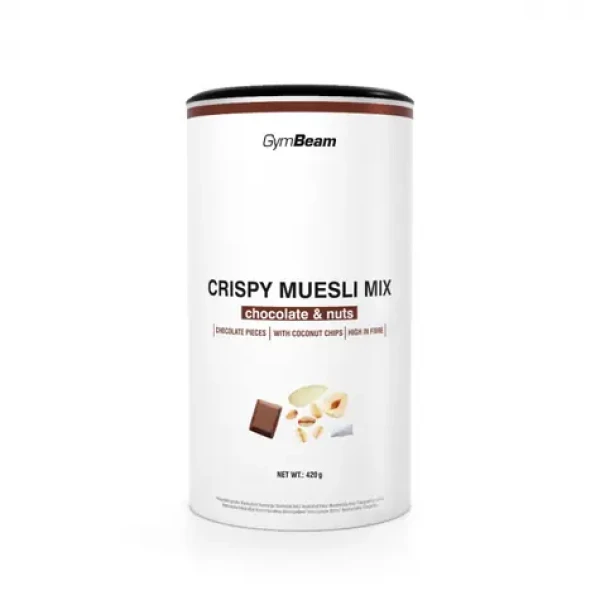 Chrumkavá zmes müsli - GymBeam (čokoláda oriešky, 420 g) (49777-2-420g-chocolatenuts)