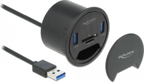 Delock Delock 2 Port Tisch-Hub 2 x SuperSpeed USB Typ-A und Card Reader fur SD und Micro