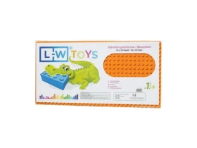 LW Toys Podložka na stavanie - JUNIOR 16x32 bodov oranžová