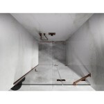 MEXEN/S - Lunar sprchové dvere krídlové pravá 110, transparent, meď kartáčovaná 834-110-000-65-00-P