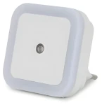 Entac Nočné svetlo hranaté biele, teplá biela / Nočné LED svetlo / senzor súmraku / 0,5 W / 25 lm / 3000 K (ENL-CS-0.5W-DSWW)