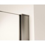 HOPA - Walk-in sprchovací kút LAGOS GRAFIT NEW 200 - Farba rámu - Grafit, Rozmer A - 115, Rozmer C - 200, Výplň - Číre bezpečnostné sklo - 8 mm BCLAGO115GCN2
