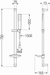 MEXEN/S - Saber DB72 Set umývadlové a sprchové batérie s príslušenstvom, čierna 72104DB72-70