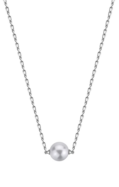 Brosway Strieborný náhrdelník s umelou perlou Infinite White Fancy FIW135