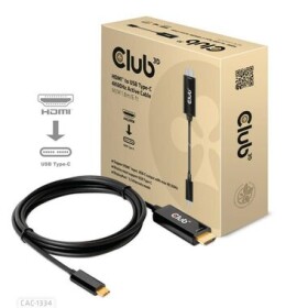 CLUB3D CAC-1334 aktívny kábel HDMI na USB-C M/M čierna 1.8m / 4K 60Hz (CAC-1334)