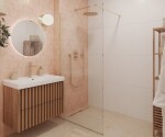 Sprchová zástena Walk-in 110 cm SAT vo farbe profilu zlatá lesk SATBWI110PRZ SATBWI110PRZ