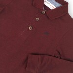 Tričko chlapčenské POLO bavlnené s dlhým rukávom, Minoti, PARTY 3, vínová - 68/80 | 6-12m