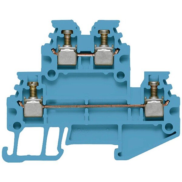 Weidmüller 1754180000 dvojitá svorka 1.5 mm skrutkovací modrá 100 ks; 1754180000