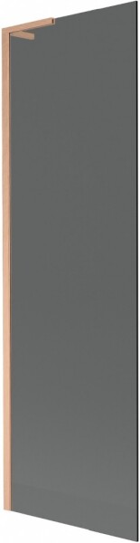 MEXEN/S - Next L vaňová zástena FIX 60 x 150, grafit, meď kartáčovaná 895-060-000-03-40-65