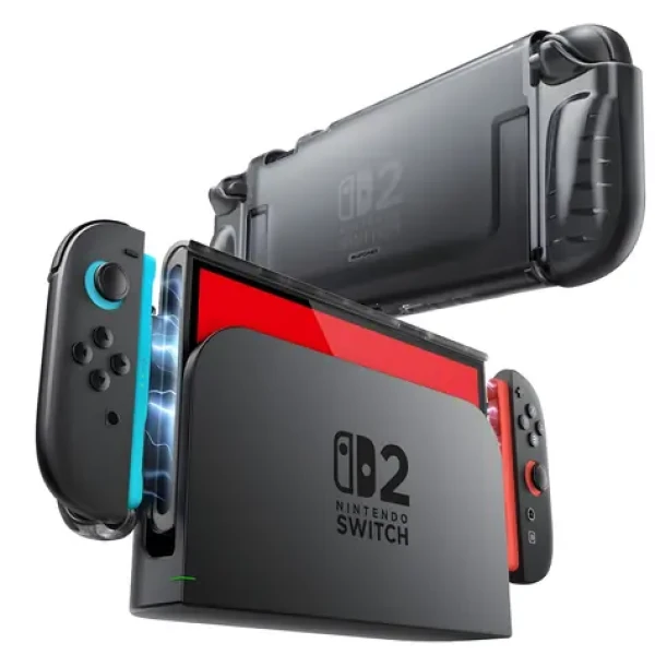 Supcase Crystal transparentná čierna / Ochranný kryt / pre Nintendo Switch 2