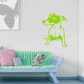 Veselá Stena Samolepka Pes Jack Russell Terrier Farba: zelená, Veľkosť: 100 x 75 cm