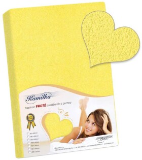 Froté prestieradlo 100x200 006 žltá K9