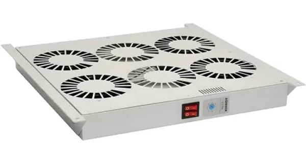 Ventilačná jednotka VJ-R4 / Do racku / 4 ventilátory / termostat / strop aj dno / RAL7035 (86030017)
