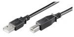 MicroConnect kábel USB2.0 A (M) - USB2.0 B (M) 1.8m čierna / 480Mbit/s (USBAB2B)