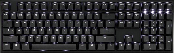 Ducky Ducky One 2 Backlit PBT Gaming Tastatur, MX-Red, weiße LED - schwarz
