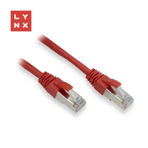 Lynx Patch kábel FTP Cat5e červený / Patch kábel / 0,1 m / CCA / 10 ks/bal (LX-FTP5E-0010-RED)