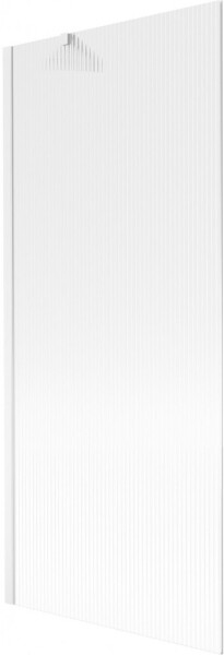 MEXEN/S - Next vaňová zástena FIX 80 x 150, prúžky, biela 895-080-000-00-09-20