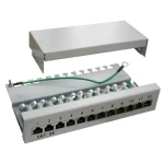 DATACOM Patch box STP 12 port / CAT5E DUAL GY / horný zárez / VL (NPADTC1010)