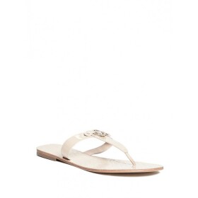 GUESS sandálky Kara T-Strap Sandals béžové 37.5