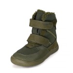 Chlapčenské zimné barefoot topánky PRO-tex LENO KHAKI - 32