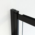 HOPA - Vaňová zástena EASY SLIDE BLACK NEW - Farba rámu - Čierna matná, Rozmer A - 100, Rozmer C - 150, Smer zatvárania - Univerzálne Ľavé / Pravé, Výplň - Číre bezpečnostné sklo - 5 mm BCEASL100BCN
