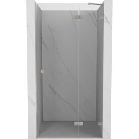 MEXEN/S - Lunar L sprchové dvere krídlové pravé 85, transparent, nikel kartáčovaný 834L-085-000-97-00-P