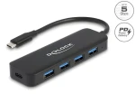 DeLock 64170 / USB hub / USB-C / 4 porty / USB 3.2 Gen 1 / PD / kovový (64170)