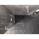 MEXEN/S - Lunar L sprchový kút dvere krídlové ľavá 80 x 80, transparent, biela 834L-080-080-20-00-L