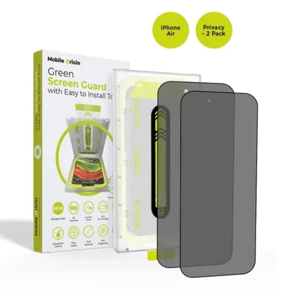 Mobile Origin Screen Guard s aplikátorom pre Apple iPhone Air / 2 kusy / Privátne sklo (SGA-FP-i17Air-2pk)