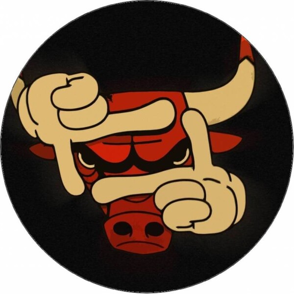 Jedlý papier Chicago Bulls logo 19,5 cm - Pictu Hap - Pictu Hap