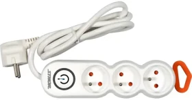 STHOR Predlžovací kábel kancelársky / Predlžovací kábel / 3 zásuvky / 1,5 m / s vypínačom / 3500 W (TO-72350)