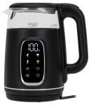 Adler AD 1305 čierno-strieborná / Rýchlovarná kanvica / 2200 W / 1.7 L / sklo / regulácia teploty (AD 1305 BS)