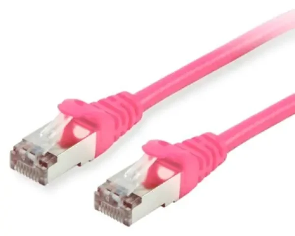 Equip Cat6 ružová / Sieťový kábel / S/FTP / 0,5 m / RJ-45 / LSZH (605587)