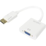 LogiLink CV0059B adaptér [1x zástrčka DisplayPort - 1x VGA zásuvka] biela 15.00 cm; CV0059B