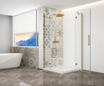 GELCO - TRINITY GOLD štvorcový kút 800x800 rohový vstup, číre sklo, GT2280-80C-G GT2280-80C-G