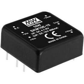 MEAN WELL SKM10B-15 DC / DC menič napätia, modul 666 mA 10 W Počet výstupov: 1 x; SKM10B-15